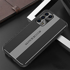 Custodia Lusso Alluminio e Silicone Laterale Cover J02 per Oppo Reno6 Pro 5G Nero