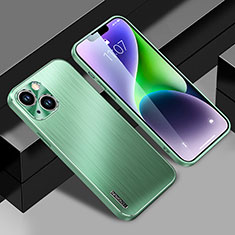 Custodia Lusso Alluminio e Silicone Laterale Cover JL1 per Apple iPhone 14 Verde