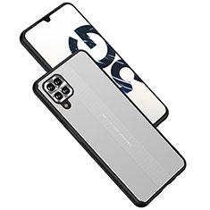 Custodia Lusso Alluminio e Silicone Laterale Cover JL1 per Samsung Galaxy A12 Nacho Argento