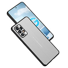 Custodia Lusso Alluminio e Silicone Laterale Cover JL1 per Samsung Galaxy A52 4G Argento