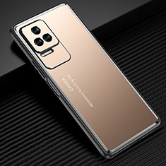 Custodia Lusso Alluminio e Silicone Laterale Cover JL1 per Xiaomi Redmi K50 5G Oro