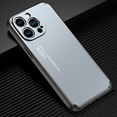 Custodia Lusso Alluminio e Silicone Laterale Cover JL2 per Apple iPhone 13 Pro Blu
