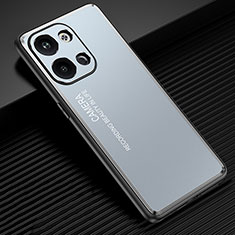 Custodia Lusso Alluminio e Silicone Laterale Cover JL2 per Xiaomi Redmi Note 13 5G Blu