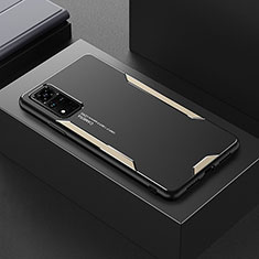 Custodia Lusso Alluminio e Silicone Laterale Cover PB1 per Huawei Honor V40 5G Oro