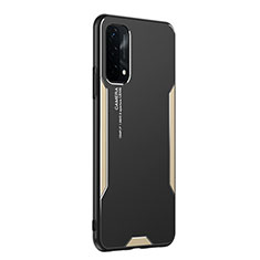 Custodia Lusso Alluminio e Silicone Laterale Cover PB1 per Oppo A74 5G Oro