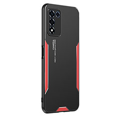 Custodia Lusso Alluminio e Silicone Laterale Cover PB1 per Oppo K9S 5G Rosso