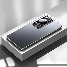 Custodia Lusso Alluminio e Silicone Laterale Cover per Huawei P60 Nero
