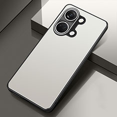 Custodia Lusso Alluminio e Silicone Laterale Cover per OnePlus Ace 2V 5G Argento