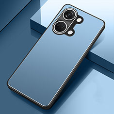Custodia Lusso Alluminio e Silicone Laterale Cover per OnePlus Ace 2V 5G Blu