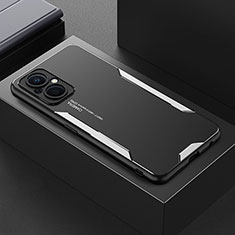 Custodia Lusso Alluminio e Silicone Laterale Cover per OnePlus Nord N20 5G Argento
