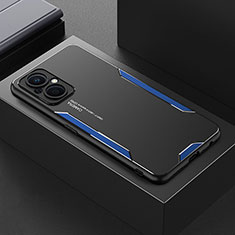 Custodia Lusso Alluminio e Silicone Laterale Cover per OnePlus Nord N20 5G Blu