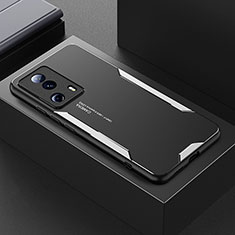 Custodia Lusso Alluminio e Silicone Laterale Cover per Xiaomi Mi 13 Lite 5G Argento