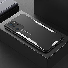 Custodia Lusso Alluminio e Silicone Laterale Cover per Xiaomi Poco X3 GT 5G Argento