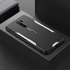 Custodia Lusso Alluminio e Silicone Laterale Cover per Xiaomi Redmi 9 Argento