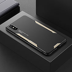Custodia Lusso Alluminio e Silicone Laterale Cover per Xiaomi Redmi 9A Oro