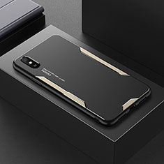 Custodia Lusso Alluminio e Silicone Laterale Cover per Xiaomi Redmi 9i Oro