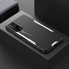 Custodia Lusso Alluminio e Silicone Laterale Cover per Xiaomi Redmi K30S 5G Argento