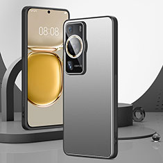 Custodia Lusso Alluminio e Silicone Laterale Cover S01 per Huawei P60 Argento