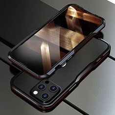 Custodia Lusso Alluminio Laterale Cover A01 per Apple iPhone 14 Pro Max Rosso e Nero