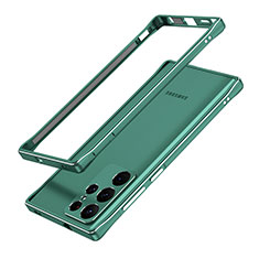 Custodia Lusso Alluminio Laterale Cover A01 per Samsung Galaxy S21 Ultra 5G Verde