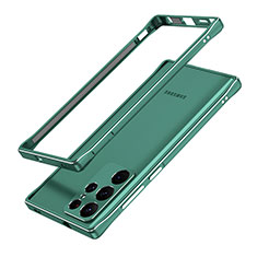 Custodia Lusso Alluminio Laterale Cover A01 per Samsung Galaxy S22 Ultra 5G Verde