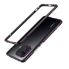 Custodia Lusso Alluminio Laterale Cover A01 per Xiaomi Mi 11 Pro 5G Viola