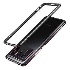 Custodia Lusso Alluminio Laterale Cover A01 per Xiaomi Mi 11 Ultra 5G Rosso e Nero