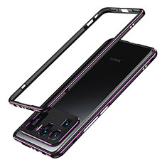 Custodia Lusso Alluminio Laterale Cover A01 per Xiaomi Mi 11 Ultra 5G Viola