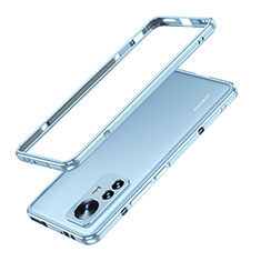 Custodia Lusso Alluminio Laterale Cover A01 per Xiaomi Mi 12S 5G Blu