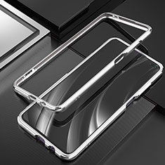 Custodia Lusso Alluminio Laterale Cover A01 per Xiaomi Poco X2 Argento