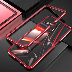 Custodia Lusso Alluminio Laterale Cover A01 per Xiaomi Poco X2 Rosso