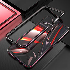 Custodia Lusso Alluminio Laterale Cover A01 per Xiaomi Poco X2 Rosso e Nero