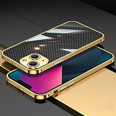 Custodia Lusso Alluminio Laterale Cover A02 per Apple iPhone 13 Oro