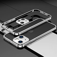 Custodia Lusso Alluminio Laterale Cover A03 per Apple iPhone 15 Argento