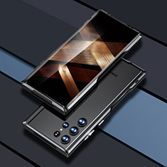 Custodia Lusso Alluminio Laterale Cover A03 per Samsung Galaxy S24 Ultra 5G Nero