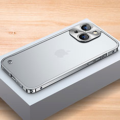 Custodia Lusso Alluminio Laterale Cover A04 per Apple iPhone 13 Mini Argento