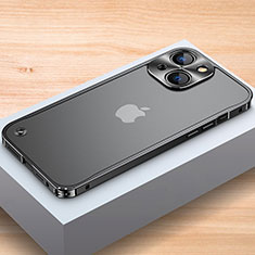 Custodia Lusso Alluminio Laterale Cover A04 per Apple iPhone 13 Mini Nero
