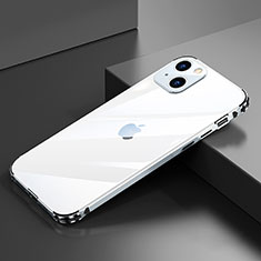 Custodia Lusso Alluminio Laterale Cover A06 per Apple iPhone 13 Argento