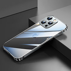 Custodia Lusso Alluminio Laterale Cover A06 per Apple iPhone 14 Pro Max Nero