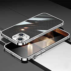 Custodia Lusso Alluminio Laterale Cover JL1 per Apple iPhone 15 Argento
