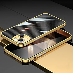 Custodia Lusso Alluminio Laterale Cover JL1 per Apple iPhone 15 Oro