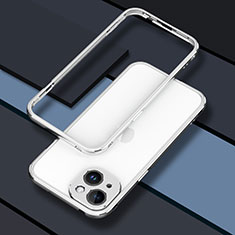 Custodia Lusso Alluminio Laterale Cover JZ1 per Apple iPhone 13 Argento