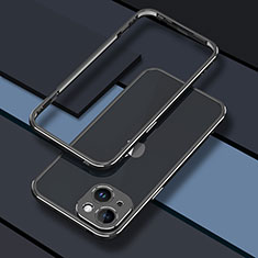 Custodia Lusso Alluminio Laterale Cover JZ1 per Apple iPhone 14 Nero