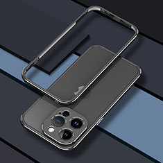 Custodia Lusso Alluminio Laterale Cover JZ1 per Apple iPhone 14 Pro Max Nero