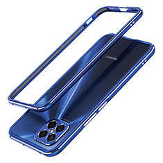 Custodia Lusso Alluminio Laterale Cover JZ1 per Huawei Nova 8 SE 4G Blu