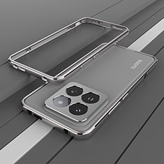 Custodia Lusso Alluminio Laterale Cover JZ2 per Xiaomi Mi 14 Pro 5G Grigio Scuro