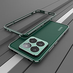 Custodia Lusso Alluminio Laterale Cover JZ2 per Xiaomi Mi 14 Pro 5G Verde