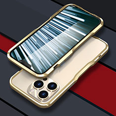 Custodia Lusso Alluminio Laterale Cover LF1 per Apple iPhone 13 Pro Oro