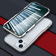 Custodia Lusso Alluminio Laterale Cover LF1 per Apple iPhone 14 Argento