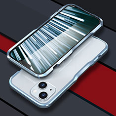 Custodia Lusso Alluminio Laterale Cover LF1 per Apple iPhone 14 Blu